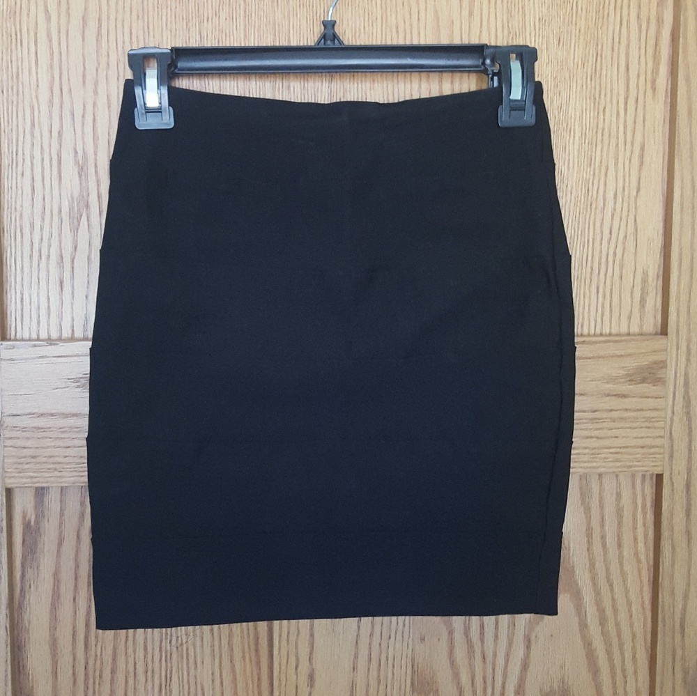 Black mini skirt